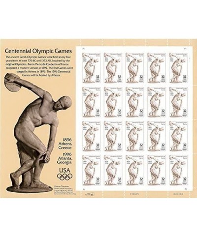 Centennial Olympic Games Atlanta 1996 Sheet of Twenty 32 Cent Postage Stamps Scott 3087 $20.76 Collectible Postage Stamps