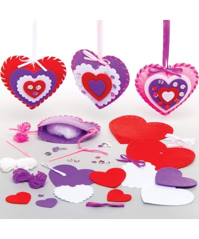 AT355 Heart Ornament Sewing Kits - Pack of 3 Creative Art and Craft Supplies for Kids to Make and Decorate $16.99 Craft Kits