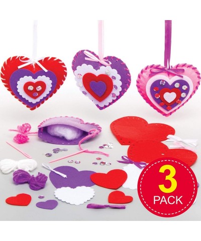 AT355 Heart Ornament Sewing Kits - Pack of 3 Creative Art and Craft Supplies for Kids to Make and Decorate $16.99 Craft Kits