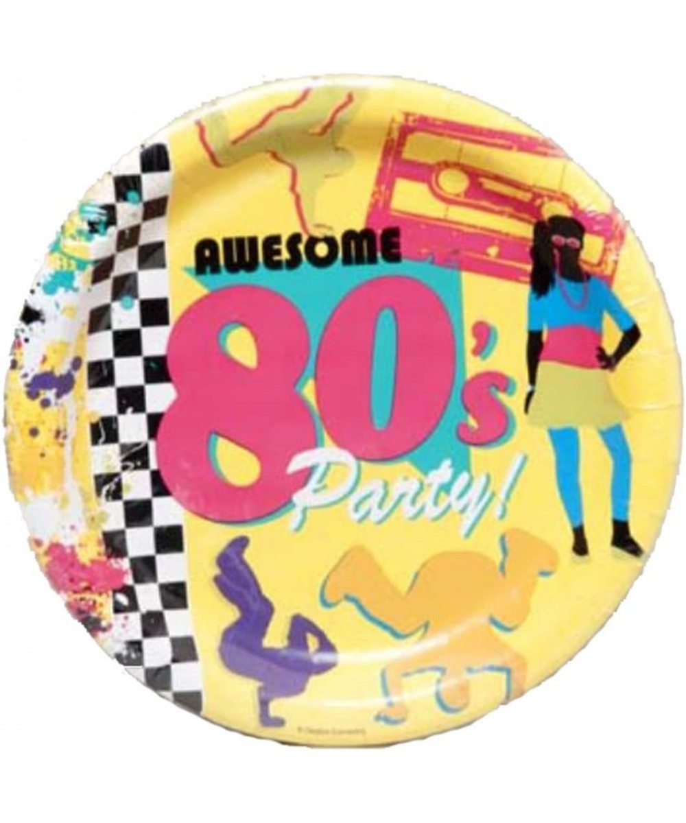 WM424473 Awesome 80s Party Dinner Plates 8 ct. $17.84 Kids' Party Tableware