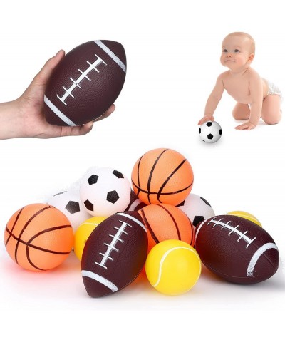 12 Pieces Toddler Balls Sport Balls for Toddlers 1-3 Baby Ball Includes Mini Soccer Ball Basketball Football Tennis Ball Toys...