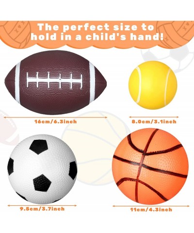 12 Pieces Toddler Balls Sport Balls for Toddlers 1-3 Baby Ball Includes Mini Soccer Ball Basketball Football Tennis Ball Toys...