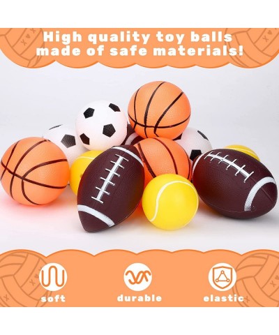 12 Pieces Toddler Balls Sport Balls for Toddlers 1-3 Baby Ball Includes Mini Soccer Ball Basketball Football Tennis Ball Toys...