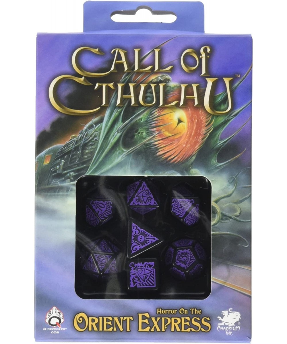 Q WORKSHOP Call Of Cthulhu Horror on the Orient Express RPG Ornamented Dice Set 7 Polyhedral Pieces $31.01 Game Accessories