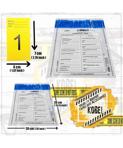 Crime Scene Do Not Cross Barrier Tape (20Feet) Tamper Proof Evidence Collection Bags (x2) Photo Evidence Markers Frames Tents...