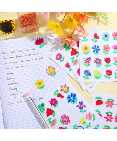 96 Pieces Spring Flowers Stickers for Spring Decorations Scrapbooking Stickers Flowers Planner Stickers Self-Adhesive Sticker...