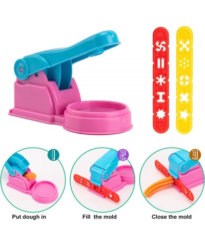 Dough Tools for Kids 50Pcs Dough Tools Kit Include Assorted Colors Dough Accessory Molds Rollers Cutters Scissors and Storage...