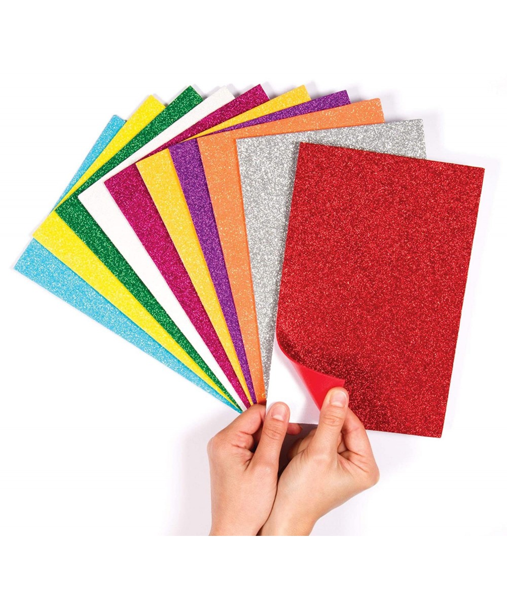 EF434 Glitter Foam Sheets - Pack of 10 Self-Adhesive Creative Art Supplies for Kids Seasonal Crafts and Decorations $17.44 Ki...