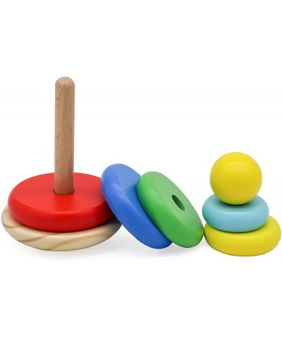 Pounding Bench with Hammer Wood Shape Sorter Box Rainbow Stacker Complete Set (3 Wooden Toys Bundle) $50.60 Early Development...