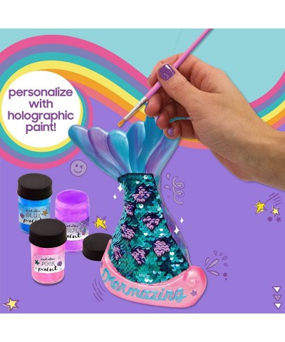 Paint Your Own Mermaid Bank by Horizon Group USA. Paint & Decorate Your Own Coin Bank with Color Changing Sequin Decal & Meta...