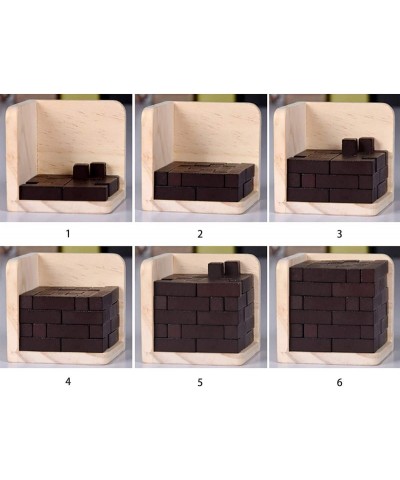 Wooden Brain Teaser Puzzle Cube Wooden Puzzles T-Shaped Jigsaw Logic Puzzle Educational Toy for Kids and Adults (Wine) $19.07...