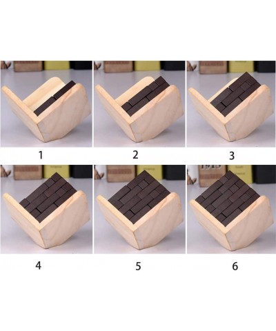 Wooden Brain Teaser Puzzle Cube Wooden Puzzles T-Shaped Jigsaw Logic Puzzle Educational Toy for Kids and Adults (Wine) $19.07...