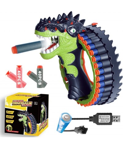 Dinosaur Toys Gun for Nerf Guns Bullets Automatic Machine Gun 34 Burst 80 Dart Electric Kids and Adults Toy Rotating Blaster ...