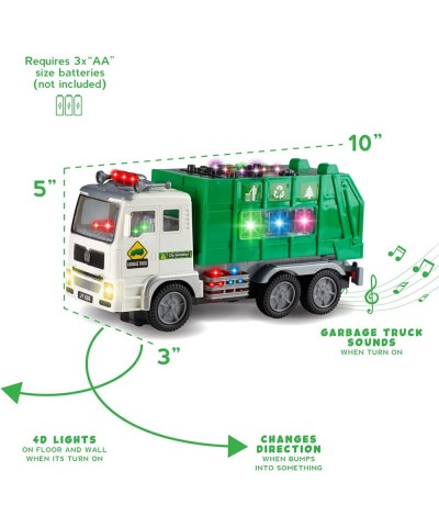 Toy Garbage Truck for Kids with 4D Lights and Sounds - Battery Operated Automatic Bump & Go Car - Sanitation Truck Stickers $...