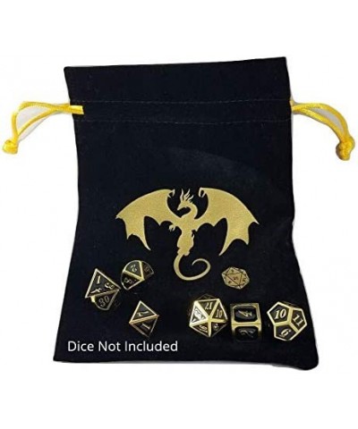 Dungeons & Dragons Black Velvet Drawstring Dice Bag with Gold Satin Interior $17.04 Game Accessories