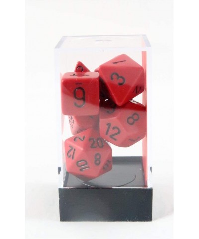 Polyhedral 7-Die Opaque Dice Set - Red with Black $17.37 Game Accessories