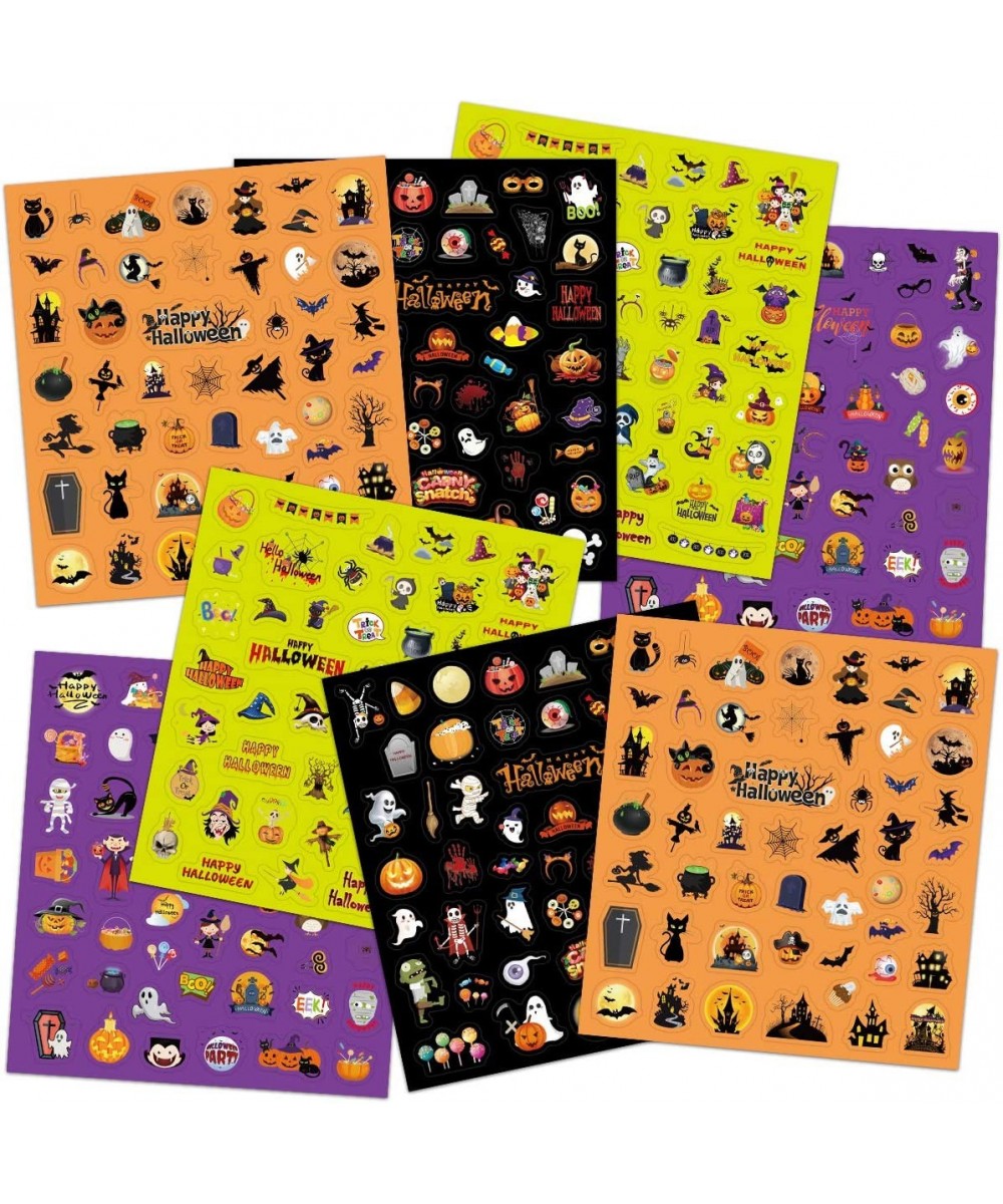 Halloween Stickers for Kids 400 Assortment Stickers for Party Favors Treats Classroom Crafts 8 Sheets $15.55 Kids' Stickers