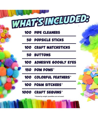 Arts & Crafts Supplies for Kids Crafts - Kids Craft Supplies & Materials - Kids Art Supplies for Kids - Arts and Crafts Kit f...