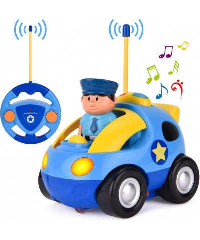 My First RC Cartoon Police Car Vehicle 2-Channel Remote Control Toy - Music Lights and Sound for Baby Toddlers Kids $34.17 Ki...