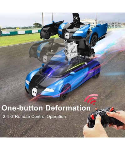 New RC Transformers Sprayed Car for Boys 4-7 Remote Control Robot with Water Mist Light Deformation Car Toys with One Button ...