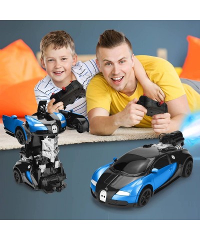 New RC Transformers Sprayed Car for Boys 4-7 Remote Control Robot with Water Mist Light Deformation Car Toys with One Button ...