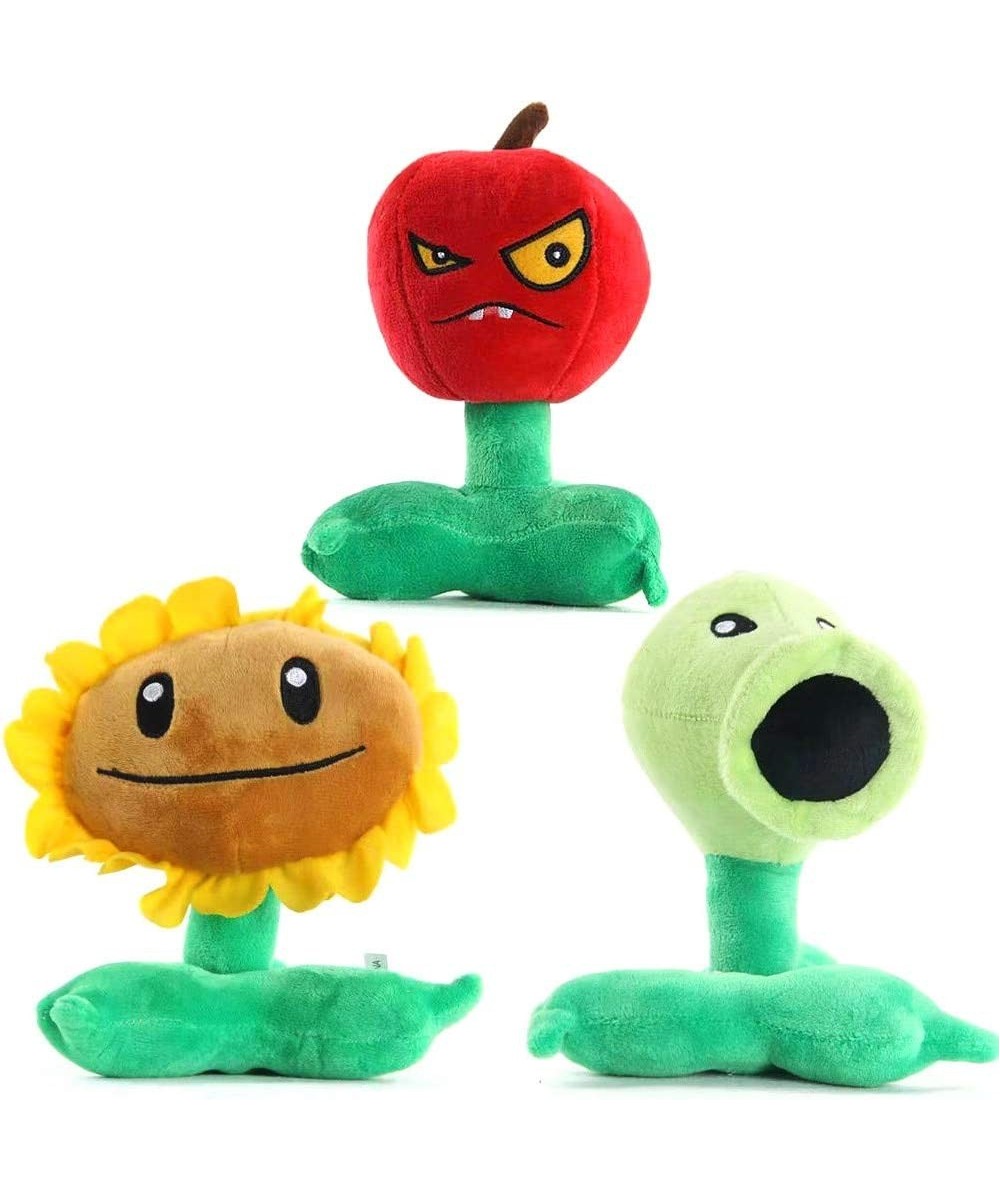 Plants Vs. Zombies 1 2 Stuffed Plush Toy 8" Tall for Children Geart Gift for Halloween Christmas (Peashooter&Sunflower&Cherry...