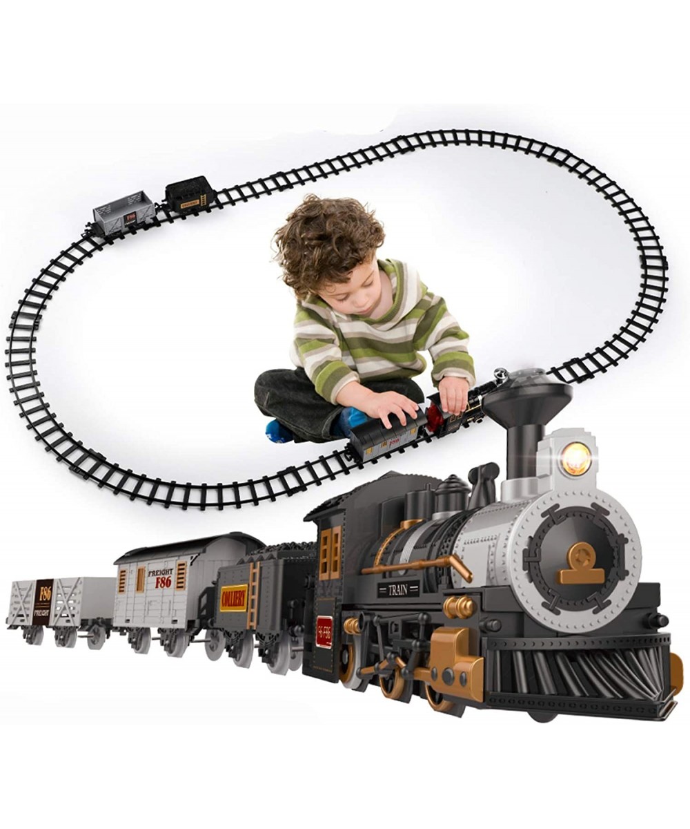 Electric Train Set for Kids Battery-Powered Train Toys Include Locomotive Engine 3 Cars and 10 Tracks Classic Toy Train Set H...