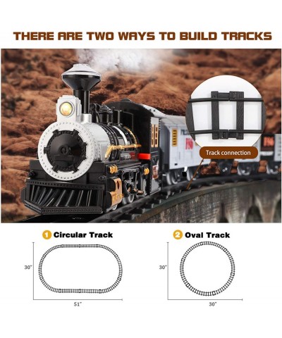 Electric Train Set for Kids Battery-Powered Train Toys Include Locomotive Engine 3 Cars and 10 Tracks Classic Toy Train Set H...