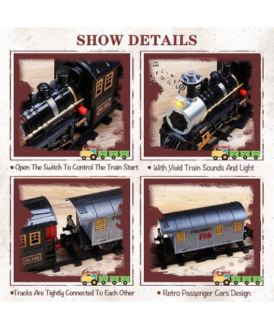 Electric Train Set for Kids Battery-Powered Train Toys Include Locomotive Engine 3 Cars and 10 Tracks Classic Toy Train Set H...