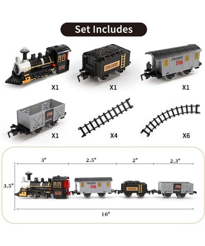 Electric Train Set for Kids Battery-Powered Train Toys Include Locomotive Engine 3 Cars and 10 Tracks Classic Toy Train Set H...