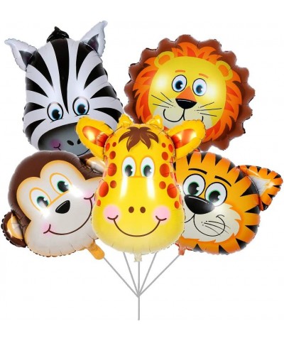 5pcs 32 Inch Tiger Lion Zebra Monkey Graffe Foil Balloons Animal Balloons for Child Birthday Party Supplies Cute Baby Shower ...