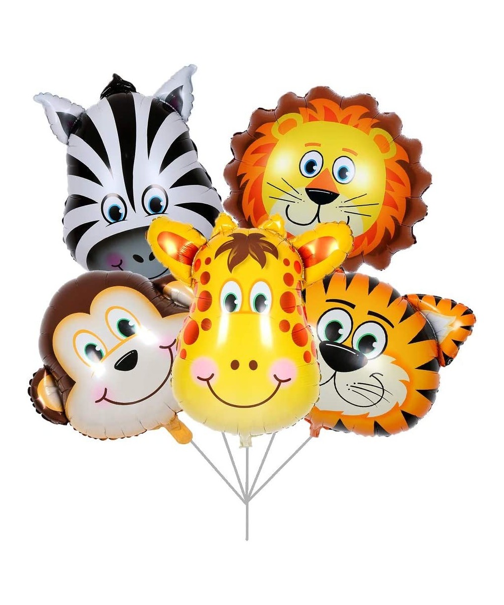 5pcs 32 Inch Tiger Lion Zebra Monkey Graffe Foil Balloons Animal Balloons for Child Birthday Party Supplies Cute Baby Shower ...