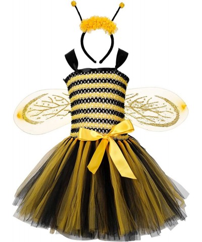 Bumble Bee Costume for Girls Kids Bee Fairy Dress with Bee Antenna Headband and Bee Wings for Halloween Xmas Party $51.18 Kid...