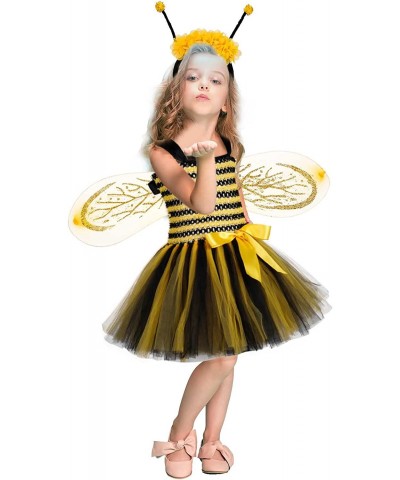 Bumble Bee Costume for Girls Kids Bee Fairy Dress with Bee Antenna Headband and Bee Wings for Halloween Xmas Party $51.18 Kid...