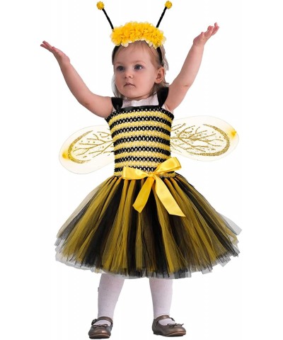 Bumble Bee Costume for Girls Kids Bee Fairy Dress with Bee Antenna Headband and Bee Wings for Halloween Xmas Party $51.18 Kid...