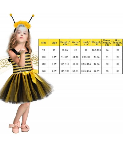 Bumble Bee Costume for Girls Kids Bee Fairy Dress with Bee Antenna Headband and Bee Wings for Halloween Xmas Party $51.18 Kid...