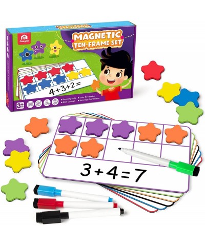 Magnetic Ten-Frame Set Math Manipulative EVA Number Counting Games Montessori Educational Toy Gift for Kindergarten Classroom...