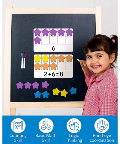 Magnetic Ten-Frame Set Math Manipulative EVA Number Counting Games Montessori Educational Toy Gift for Kindergarten Classroom...