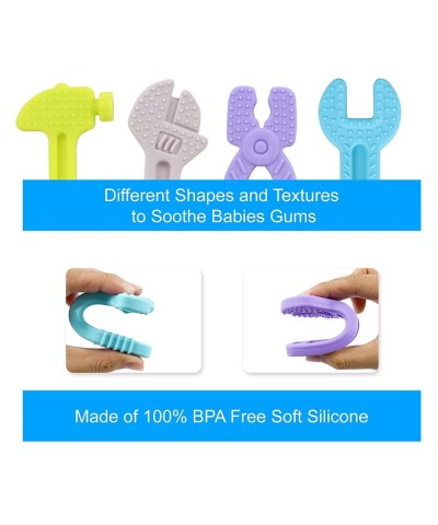 Baby Teething Toys for Babies 0-6 Months teethers for Babies 6-12 Months Baby Toys BPA Free Silicone Toolbox teether car seat...