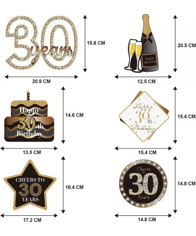 Black and Gold 30th Birthday Party Centerpiece Sticks 30th Birthday Table Toppers 30th Birthday Party Decorations Favors Supp...