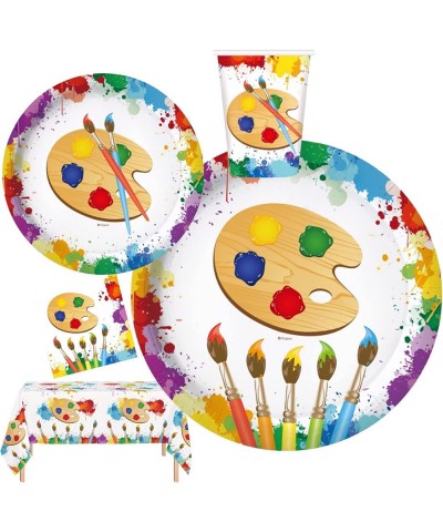 Serves 24 Art Birthday Party Supplies Includes Plates Napkins Table Covers Ideal for Art Party Birthday Theme Party Decor $47...