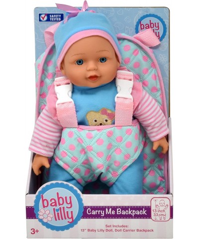 13" Soft Baby Doll with Take Along Pink Doll Backpack Carrier Briefcase Pocket Fits Doll Accessories and Clothing $45.59 Dolls