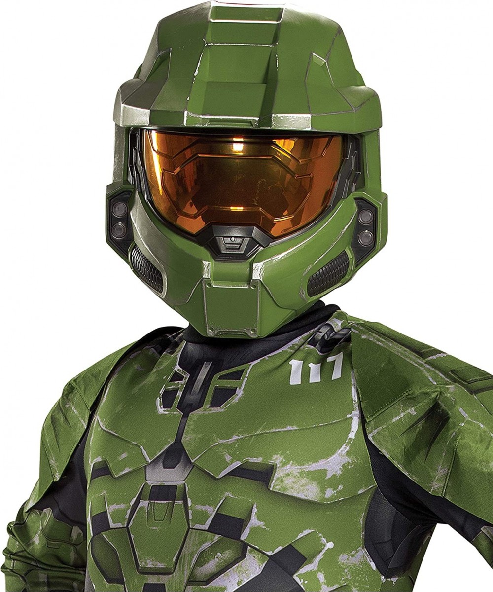 Halo Infinite Master Chief Full-Face Mask for Kids $28.53 Kids' Dress-Up Accessories