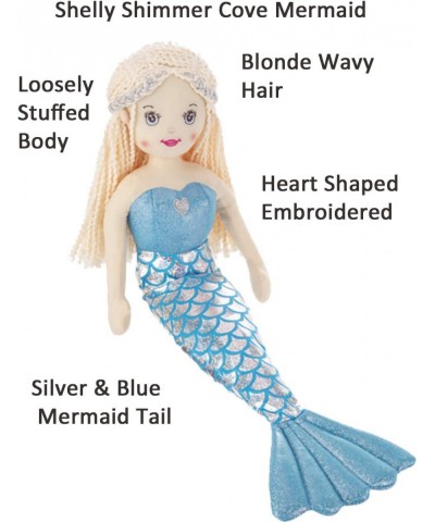 Girls Mermaid Doll Shelly with Pinkalicious and Aqua The Mini-Mermaid Book w/Stickers & Gift Tag for Girls who Love Mermaid A...