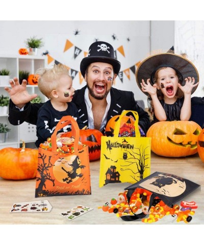 Halloween Treats Bags Party Favors - 30 pack Non-Woven Halloween Tote Gift Bags for Kids Trick or Treat Bags with 54 pcs Tatt...