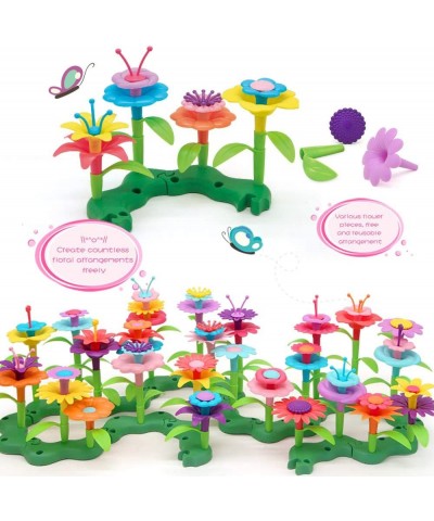 Stacking Flower Garden Building STEM Toys Gardening Pretend Gift for Girls Educational Activity for Preschool Children Age 3 ...