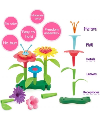 Stacking Flower Garden Building STEM Toys Gardening Pretend Gift for Girls Educational Activity for Preschool Children Age 3 ...