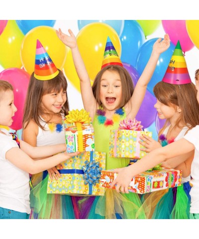 20 Pieces Rainbow Party Hats Birthday Party Cone Hats Rainbow Birthday Hats for Kids Adults $17.66 Kids' Party Hats