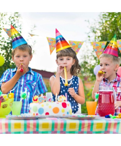 20 Pieces Rainbow Party Hats Birthday Party Cone Hats Rainbow Birthday Hats for Kids Adults $17.66 Kids' Party Hats