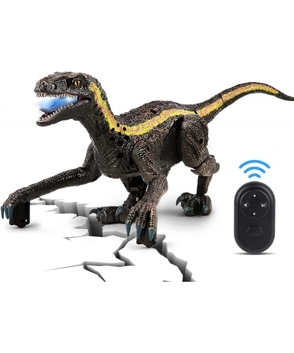 RC Raptor Dinosaur Toys Remote Control Velociraptor Simulation Walking Dinosaur with Lights & Roaring Sounds Robot Dinosaur f...